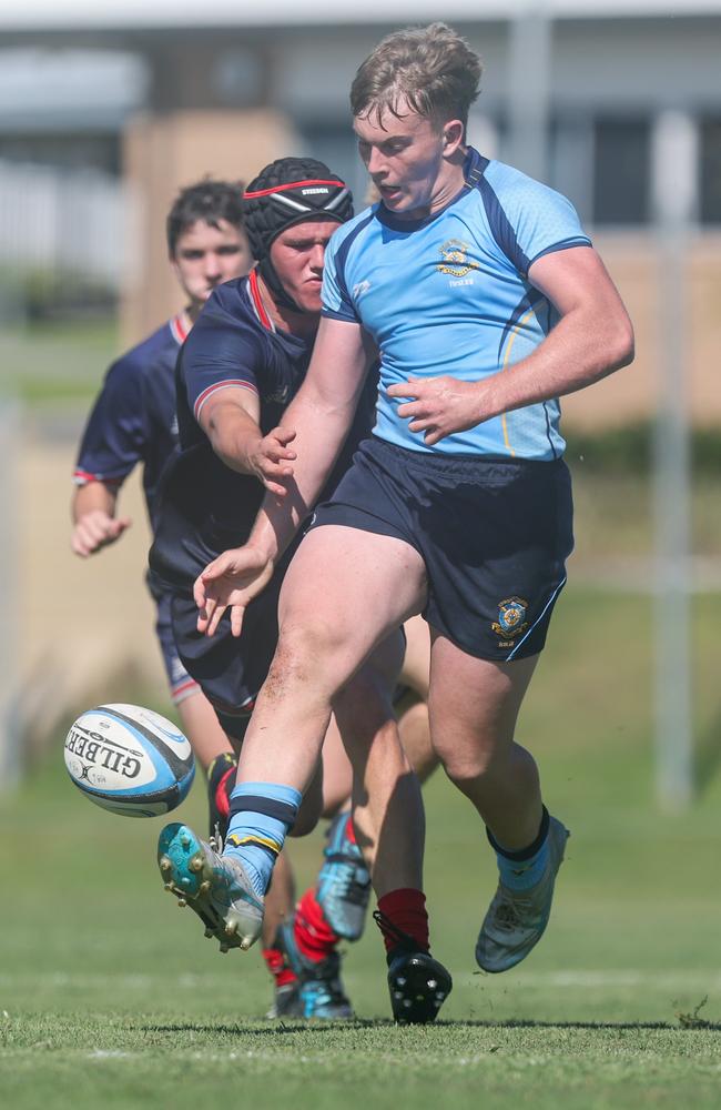 TAS First XV rugby action between St Columban's and Canterbury on Saturday, May 24, 2025. Picture Stephen Archer.