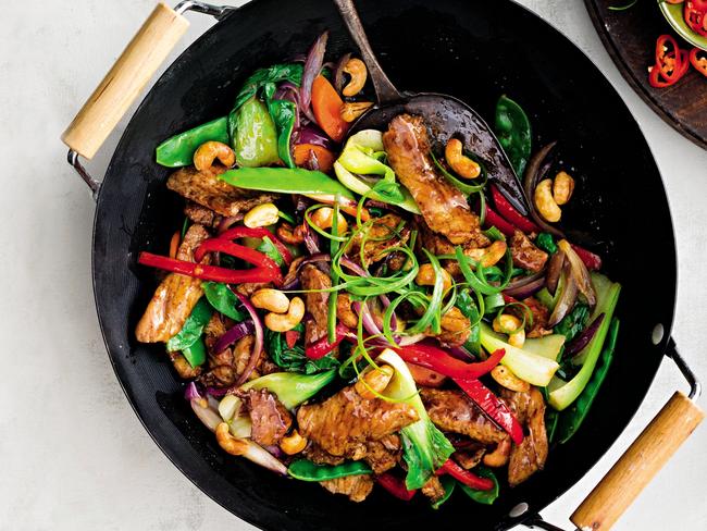 Sticky Chinese pork stir-fry. Picture: Taste.com.au/Andrew Young