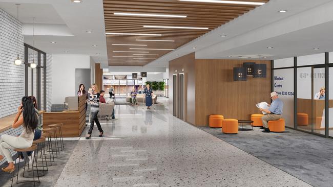 Artist's impression of the lobby being built inside the former Wakefield Hospital. Supplied by Marchese Partners