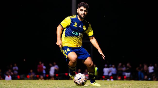 Gold Coast United's Daniel Dias. Picture: Connor Bowness/Football Queensland