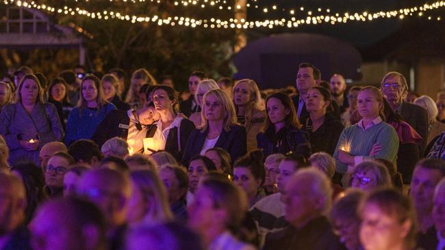 Protea Place candlelight vigil to mark Domestic and Family Violence Prevention Month at Gips Restaurant, Tuesday, May 13, 2025. Picture: Kevin Farmer