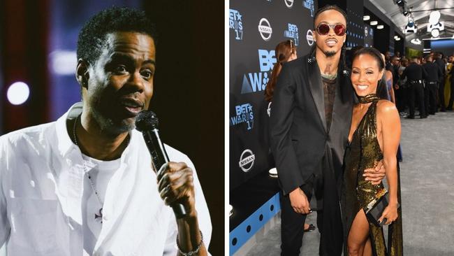 Chris Rock has had the final say on Will and Jada Smith, cracking jokes about her relationship with August Alsina. Pictures: Netflix, Getty