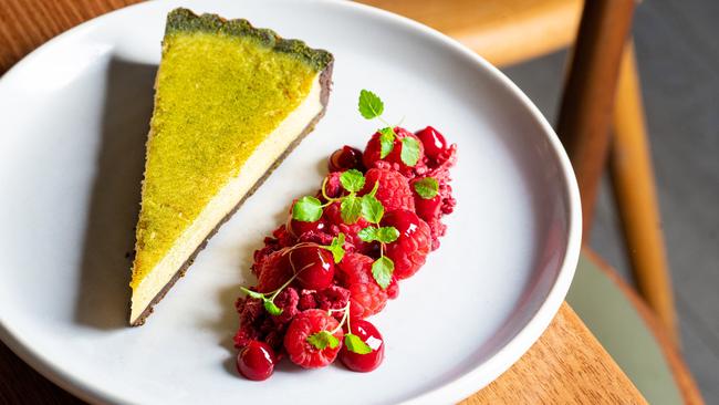 Ruse Parramatta’s white chocolate tart with wattle seed. Picture: Supplied