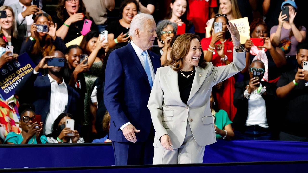 The event was the first time President Biden and Vice President Harris appeared in public together since Mr Biden announced he would be stepping down. Picture: Anna Moneymaker/GETTY IMAGES NORTH AMERICA/Getty Images via AFP