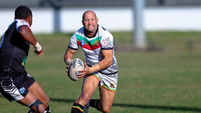 Tyrone Roberts taking on the line. Picture: DC Sports Photography