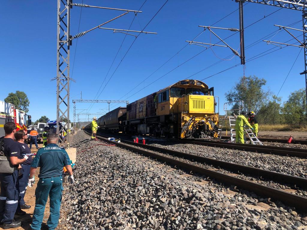 RACQ CapRescue flown one male patient after a train collision at Westwood in June 2021.