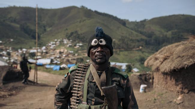 A FARDC soldier at a military base in Lusogha, south of Kanyabayonga, North Kivu province in the Congo. Picture: Alexis Huguet/AFP