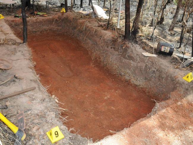The burial site of Darwin woman Carlie Sinclair. Picture: AAP/NT Supreme Court