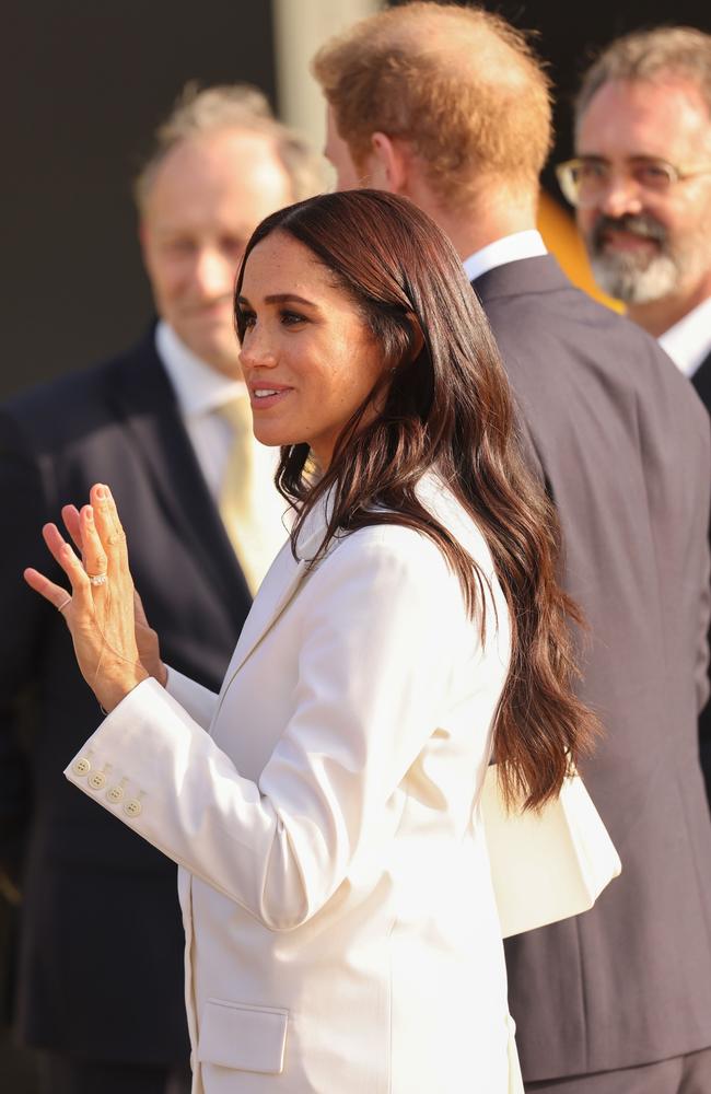 The public outing comes after Meghan and Harry’s top-secret visit with the Queen this week. Picture: Chris Jackson/Getty