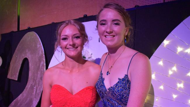 Taylah Wills and Kaileigh Teale at the Mackay State High School formal at the MECC, on Wednesday November 18. Picture: Zizi Averill