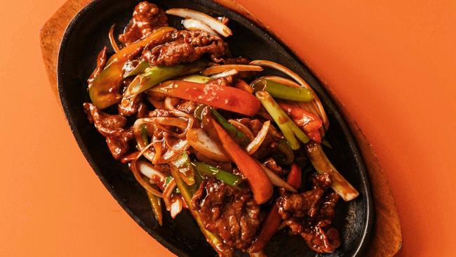 A stir-fry at Super Bowl Chinese Restaurant in Fortitude Valley.