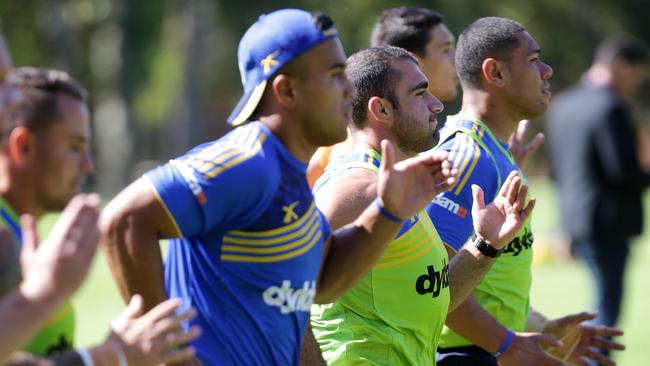 Parramatta go through sprint training.