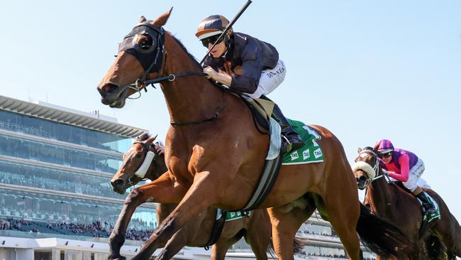 She's Licketysplit and jockey James McDonald will again combine in Wednesday’s $1m Thousand Guineas at Caulfield. Picture: Racing Photos via Getty Images