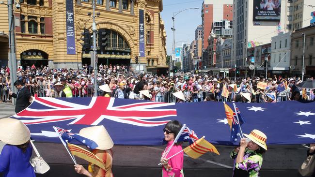 An Australia Day parade planned for the CBD this week could be affected in the wake of the Bourke St tragedy. Picture: David Crosling