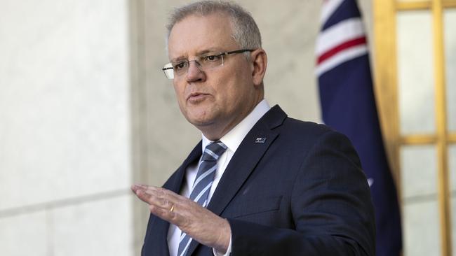 Scott Morrison said the situation at St Basil’s — where every staff member was forced into isolation — was unprecedented. Picture: Gary Ramage