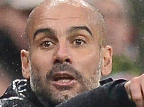 Bayern Munich's Spanish head coach Pep Guardiola reacts during the German first division Bundesliga football match of FC Bayern Munich vs TSG 1899 Hoffenheim in Munich, southern Germany, on January 31, 2016. / AFP / LUKAS BARTH / RESTRICTIONS: DURING MATCH TIME: DFL RULES TO LIMIT THE ONLINE USAGE TO 15 PICTURES PER MATCH AND FORBID IMAGE SEQUENCES TO SIMULATE VIDEO. == RESTRICTED TO EDITORIAL USE == FOR FURTHER QUERIES PLEASE CONTACT DFL DIRECTLY AT + 49 69 650050