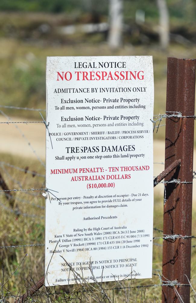 The fence outside Darryl Young’s property.