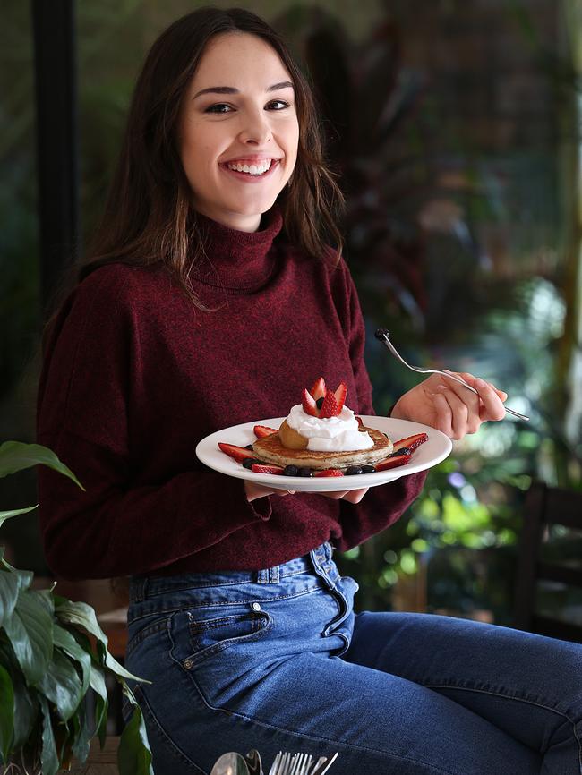 Actor and non-meat eater Emilia Hristov at Heart &amp; Soul Cafe in Cronulla.