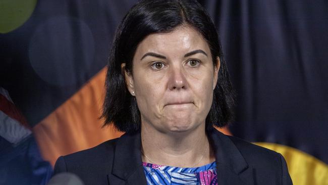 NT chief minister Natasha Fyles refuses to confirm whether she has confidence in police commissioner Jamie Chalker, whom the NT government have asked to resign. Picture: Liam Mendes / The Australian