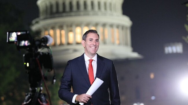 Treasurer Jim Chalmers in Washington, DC. Picture: Twitter/X