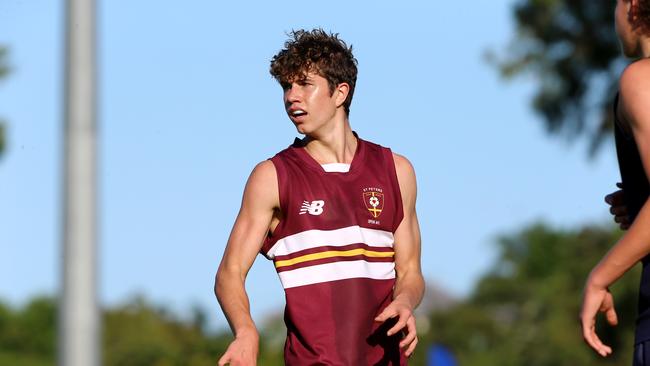 AIC AFL seniors match between Ambrose Treacy College and St Peters Lutheran CollegePicture David Clark