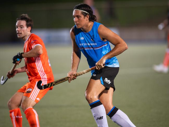 The first Festival of Hockey match between the Territory Stingers and Brisbane Blaze. Picture: Pema Tamang Pakhrin