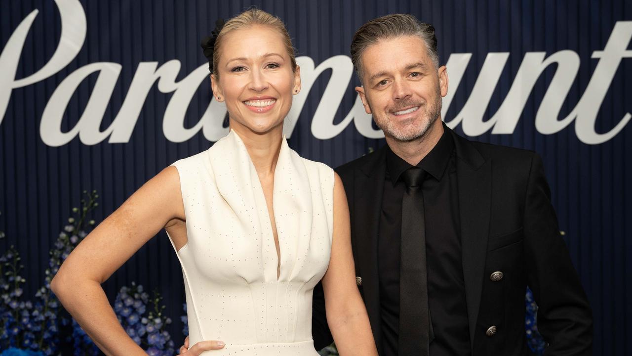 MasterChef judge Jock Zonfrillo with wife Lauren Fried at the Paramount Marquee during the 2022 Melbourne Cup Carnival. Picture: Supplied