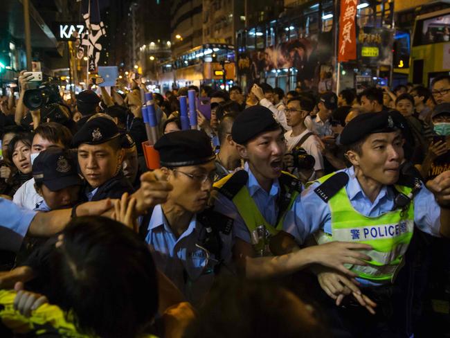 Earlier protests saw police and civilians clash. Picture: Isaac Lawrence/AFP