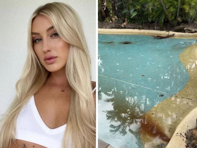 MAFS bride Samantha Moitzi has been shocked when she saw a dirty lagoon for her luxury birthday stay. Picture: Samantha Moitzi