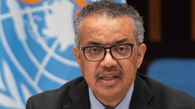 World Health Organisation director-general Tedros Adhanom Ghebreyesus. Picture: AFP