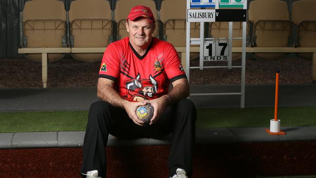 Duane Edwards, the older brother of former Adelaide Crows star Tyson Edwards, is set to play in lawn bowls’ new SA Super League. Picture: AAP/Emma Brasier.