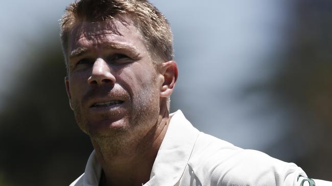 Australian opener David Warner after getting out against South Africa on Friday.