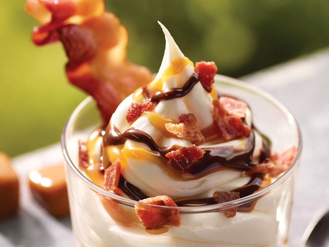 Burger King’s bacon sundae on offer in June 2012. Pic: AP/Burger King.