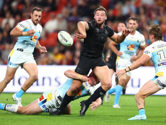 Patrick Carrigan was back at lock for the Broncos. Picture: Chris Hyde/Getty Images