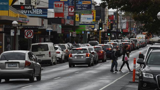 Places like Koornang Rd could be closed to traffic to allow restaurants to adhere to outdoor dining rules. Picture: Chris Eastman