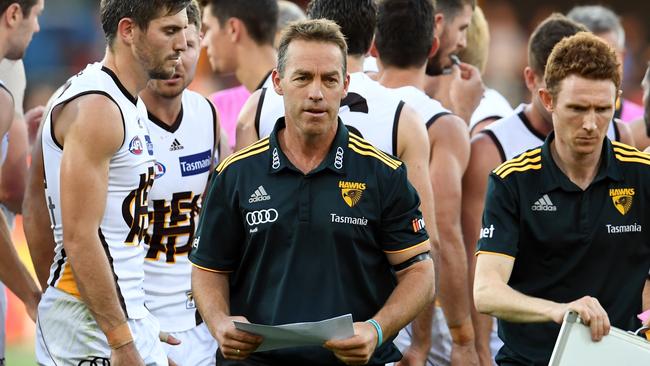 Former Geelong and Essendon coach Mark Thompson believes Alastair Clarkson could leave Hawthorn in pursuit of success elsewhere. (AAP Image/Dan Peled)