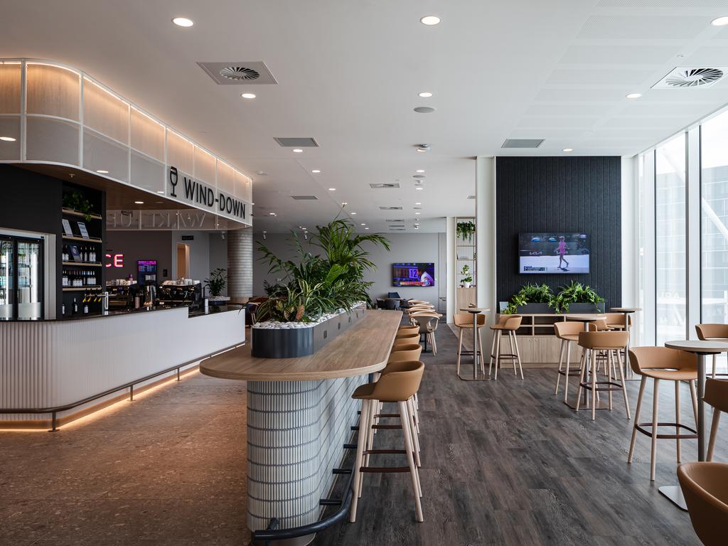 Virgin Australia General Manager Product and Customer Sarah Adam explained there were a number of different zones within the space to cater to all needs of their guests. Picture: Supplied / Virgin Australia