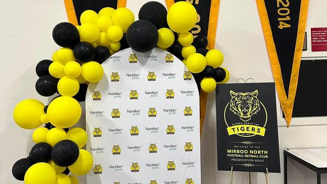 The Mirboo North Football Netball Club Tigers are preparing for this year’s presentation night. Picture: Facebook/Mirboo North Football Netball Club