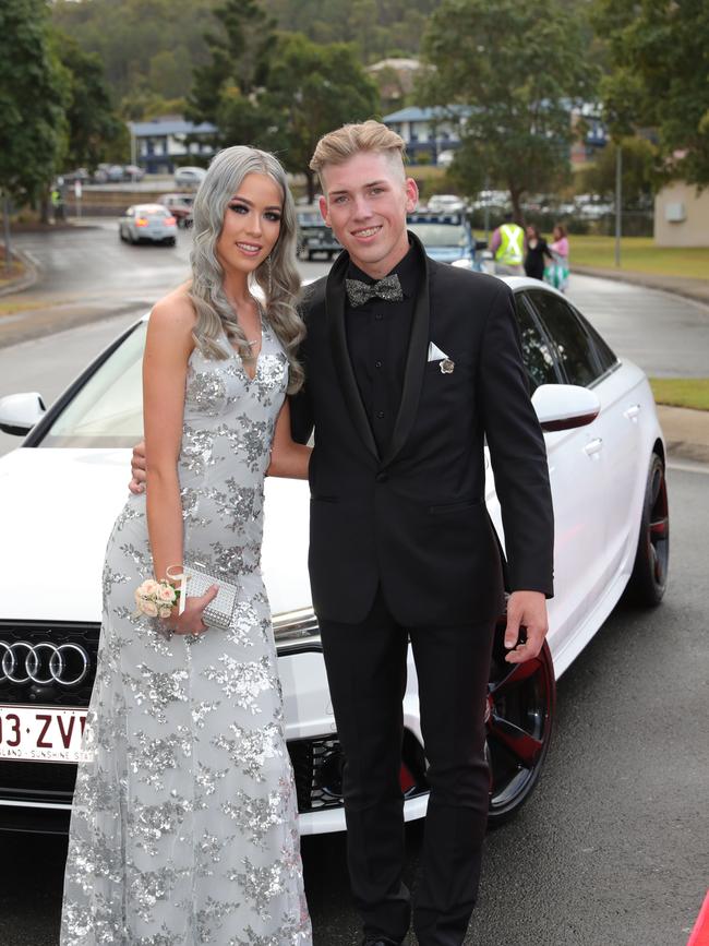 Pacific Pines High formal, at the school. Ella Goldsbrough & Luke Murray Picture Glenn Hampson