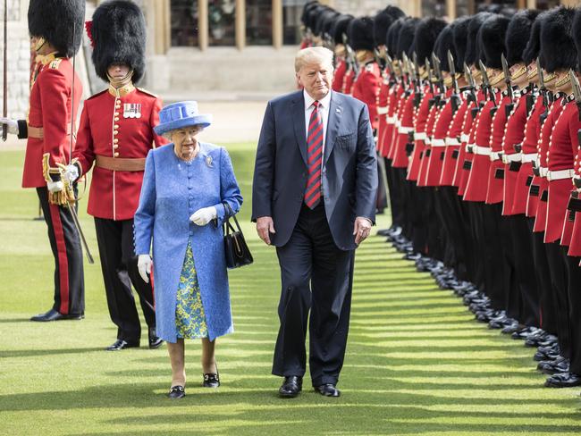 Donald Trump during his meeting with the Queen.