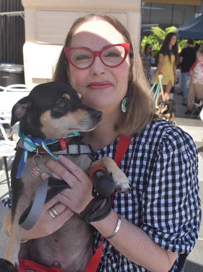 Ipswich 2023 Dog Day at Nicholas Street Precinct pictured is Gaja Grieves with dog Laurie