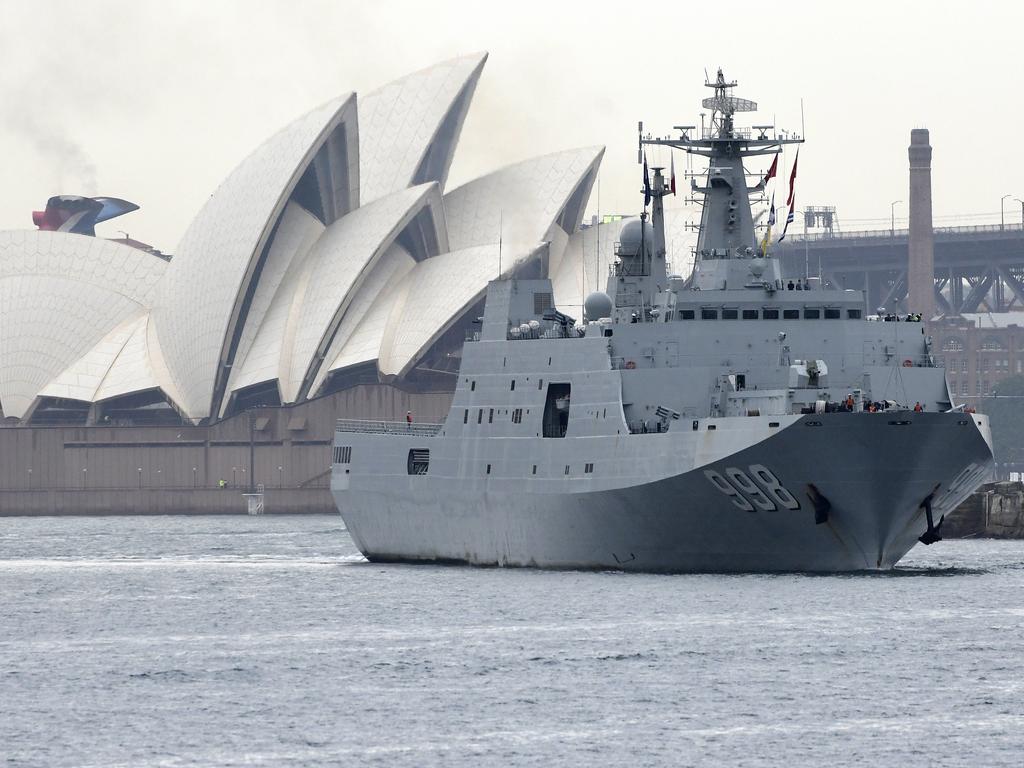 Mr Jennings said the actions of the Chinese Navy are a not so subtle show of force. Picture: Bianca De Marchi/AAP