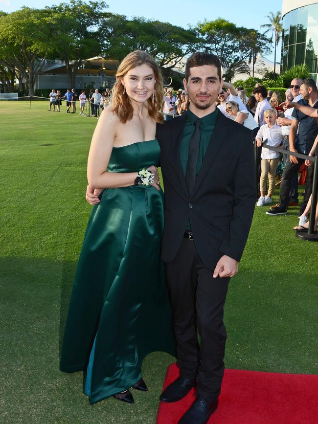 Michaela Heligr-Pyke and Joseph Kalakouti at Varsity College School Formal at RACV Royal Pines Resort, Benowa. Picture: Regina King