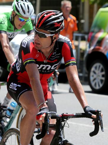 Cadel Evans the Nuriootpa to Angaston leg of the Tour Down Under earlier this year. Picture: Simon Cross.