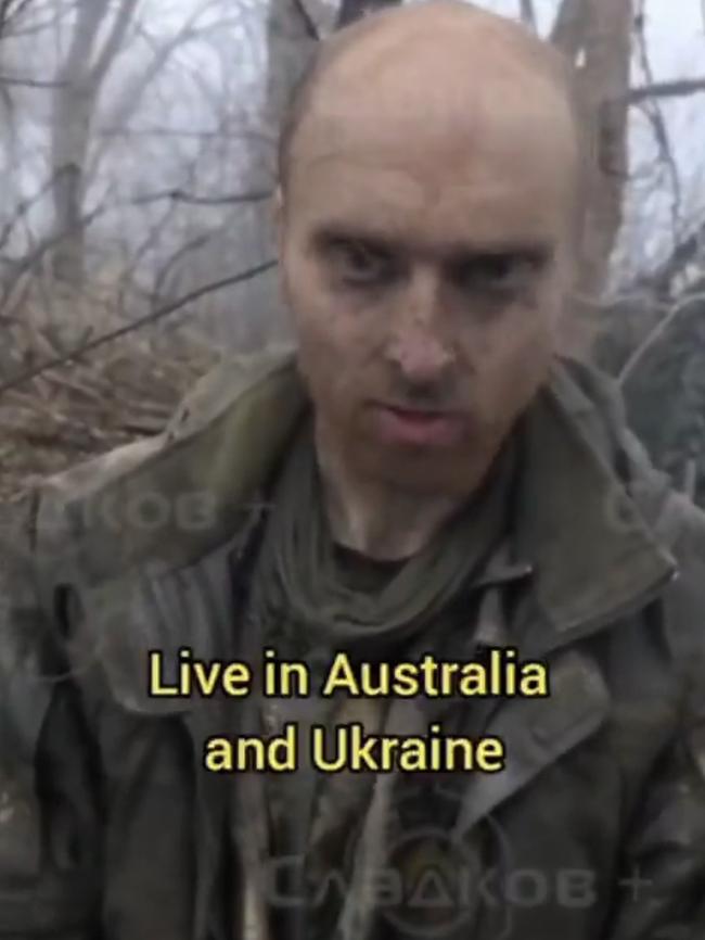 The teacher-turned pro-Ukraine fighter was hit and taunted by a Russian captor. Picture: Screengrab