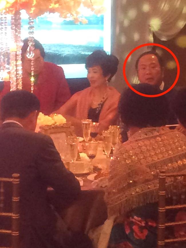 Huang Xiangmo (circled) attends the wedding of his daughter at the Shangri-La Hotel in Sydney. The wedding was attended by Labor leader Bill Shorten.