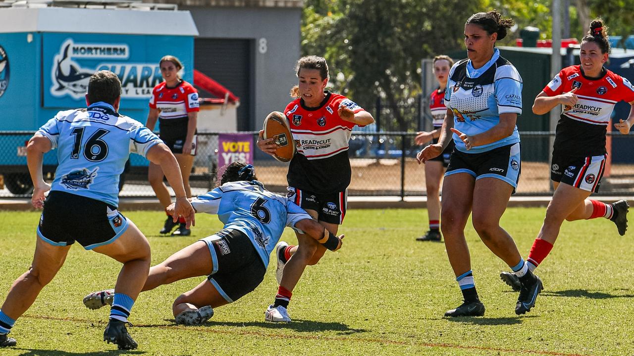 Rhiannon Fecht was at her electric best for the Litchfield Bears against Northern Sharks in the 2023 NRL NT semi finals. Picture: Pema Tamang Pakhrin