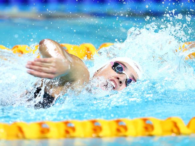 Alexa Leary in the Womens Multi Class 100m Freestyle Final during the 2025 Australian Open Swimming Championships. Picture: Chris Hyde/Getty Images