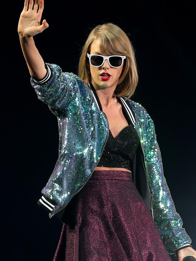 Swift performing at her '1989' World Tour at AAMI Park in 2015. Picture: Getty