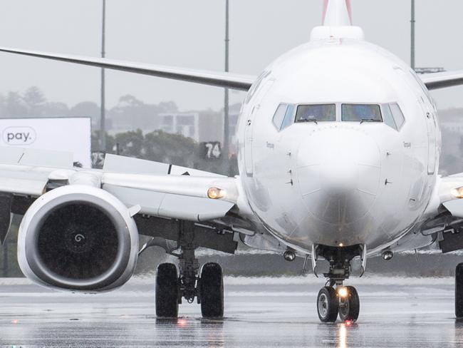 SYDNEY, AUSTRALIA - NewsWire Photos May 6, 2021: A Qantas aircraft taxiing at Sydney Airport.Picture: NCA NewsWire / James Gourley
